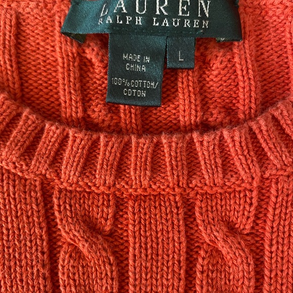 Lauren Ralph Lauren Women’s Large Knit Logo Pullover Sweater Classic Vintage LRL - Picture 3 of 4